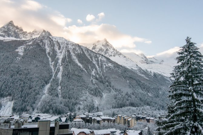 Chambre 2pers Classique Balcon Vue Mont-Blanc - Chalet Hôtel le Prieuré 3* - Chamonix Centre