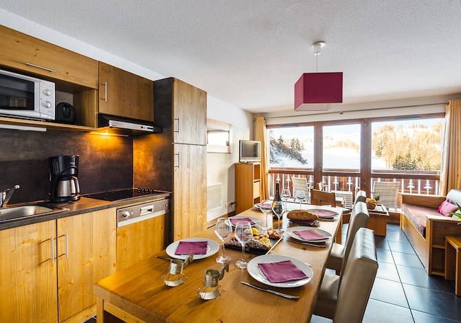 2 Room duplex or rooms with alcove for 5/6 guests - Résidence Lagrange Vacances Les Chalets Edelweiss 4* - Plagne 1800