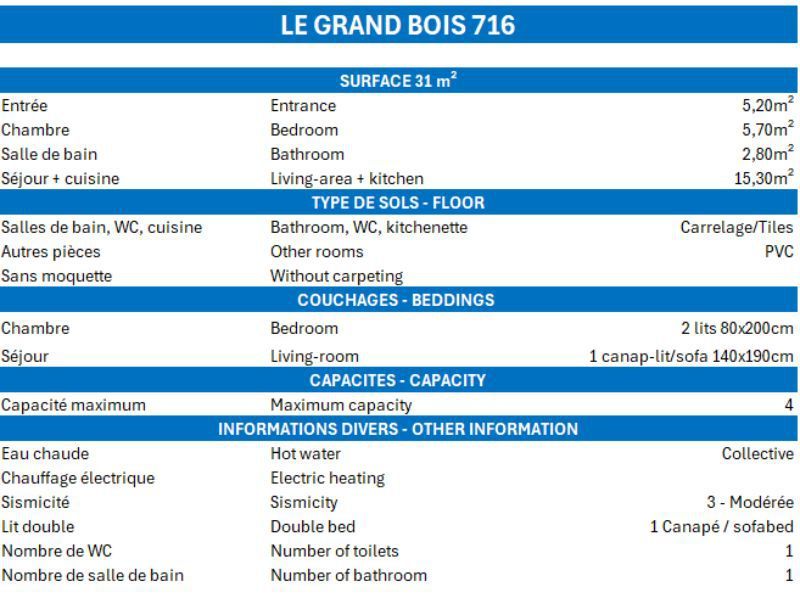 Apartements GRAND BOIS A - La Tania