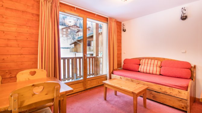 1 bedroom + cabin room 4/6 people - Résidence Vacanceole Les Chalets de la Ramoure - Valfréjus