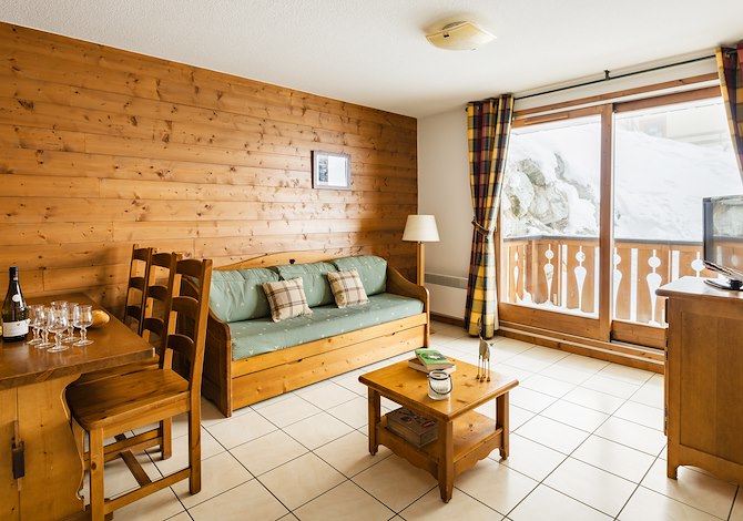 3-room cabin apartment 8 people - travelski home select - Residence L'Arollaie 4* - Plan Peisey