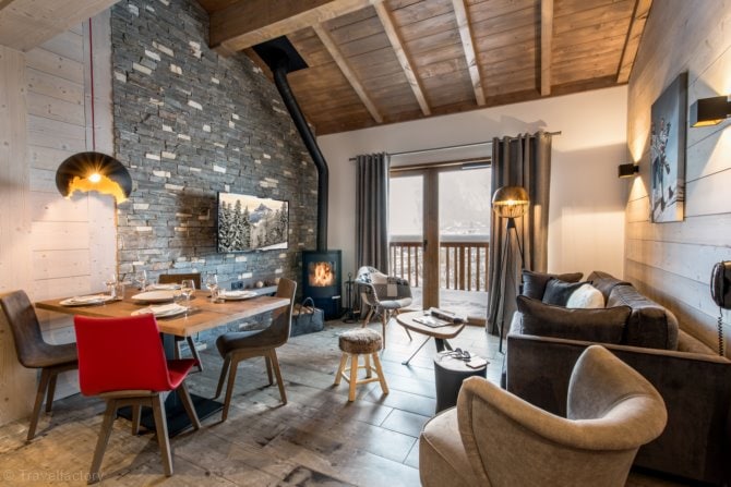 3 Rooms 4 persons fireplace or stove - Résidence Chalet Skadi 5* - Val d'Isère Centre