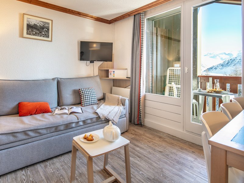 Studio 6 people - 1 sleeping alcove - South-facing - Renovated - Pierre & Vacances Residence Les Bergers - Alpe d'Huez