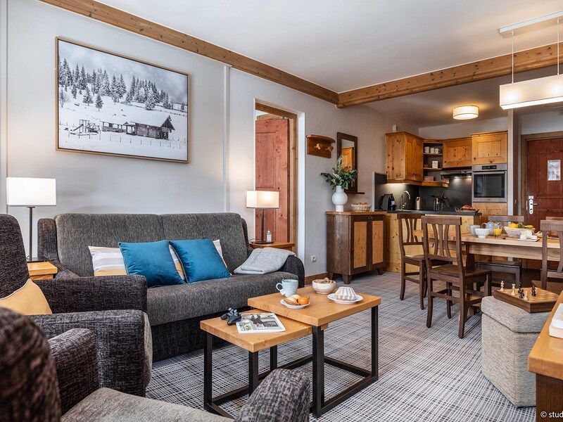 Apartment for 6 people - 2 bedrooms - Outdoor pool - Superior - No balcony - Pierre & Vacances Premium residence Arc 1950 Le Village - Les Arcs 1950