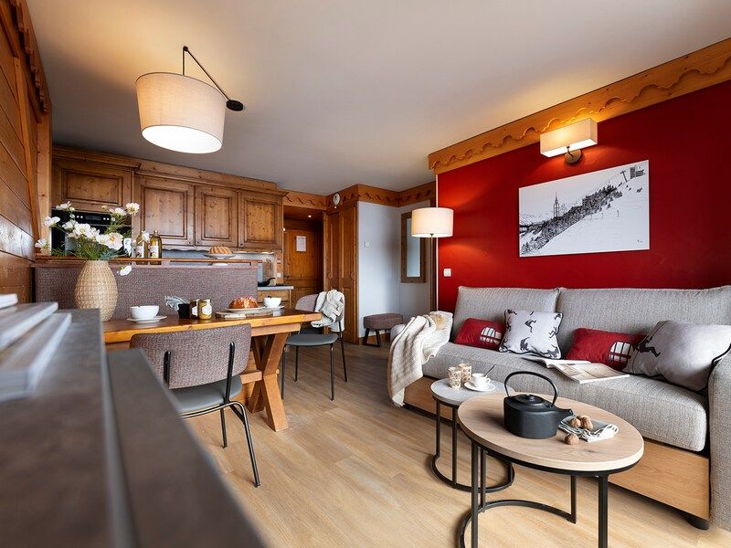 Appartement 6 personnes - 1 chambre + 1 coin nuit - Pierre & Vacances Premium residence Les Alpages de Reberty - Les Menuires Reberty 2000