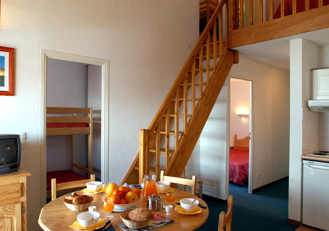 2/3 Rooms 6 persons Mezzanine - Résidence Odalys L'Ours Blanc 3* - Valmeinier