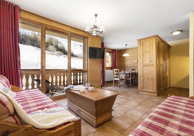 1 bedroom for 3/5 guests - Family - Résidence Les Balcons de Val Cenis Village 4* - Val Cenis Lanslevillard