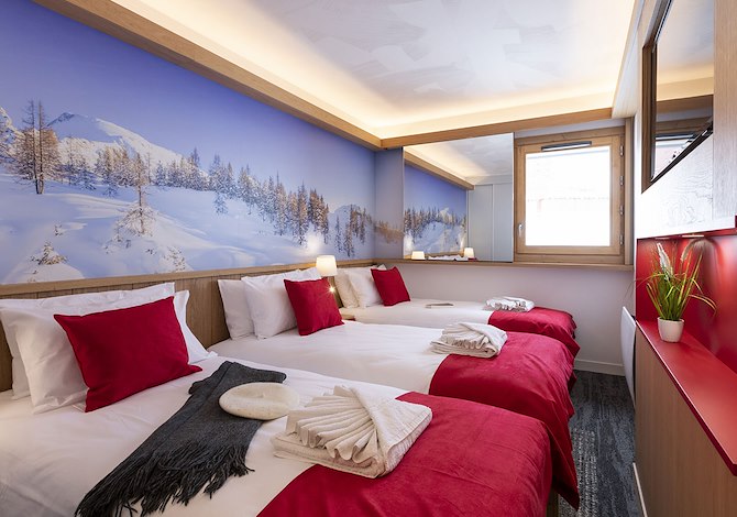 Room 2 adults + 1 child full board - Hôtel Club MMV Plagne 2000 4* - Plagne - Aime 2000