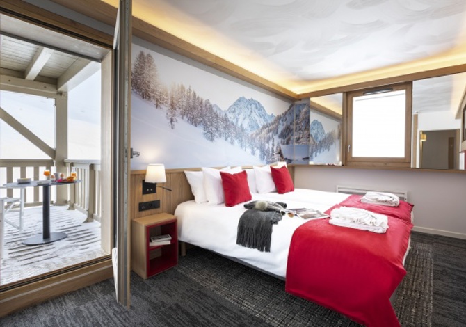 Room sleeps 4, full board - Hôtel Club MMV Plagne 2000 4* - Plagne - Aime 2000