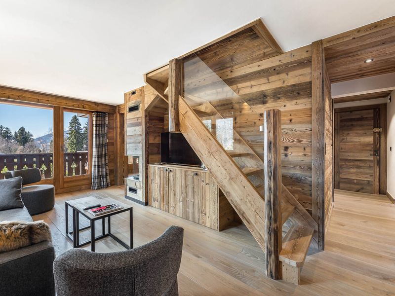 Apartment Megève, 4 bedrooms, 7 persons - Cozy Duplex in Megève: 4 Bedrooms, Balcony, Fireplace, Pool, Tennis, 2km from Mont d'Arbois Lift FR-1-453-25 - Megève