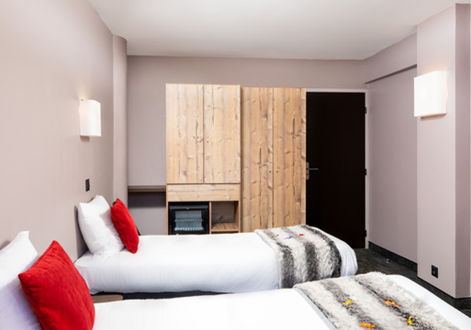 Triple room with 2 single beds and breakfast - Hôtel club du Soleil Valfréjus - Valfréjus