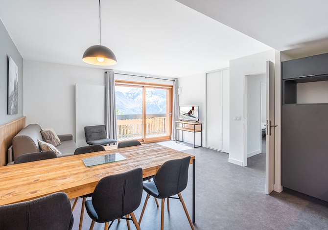 2 Pieces 6 personnes Cabine - Résidence Vacanceole Les Écrins d'Auris 3* - Auris en Oisans