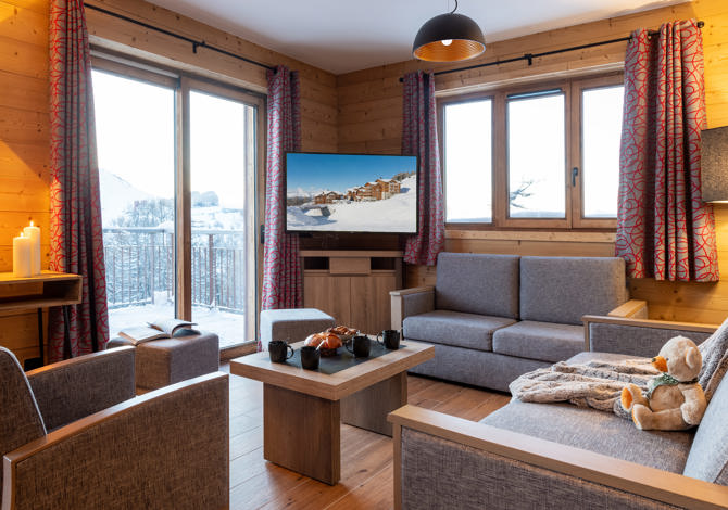 3 Pièces 6 personnes - Résidence CGH White Pearl Lodge & Spa 5* - Plagne - Soleil