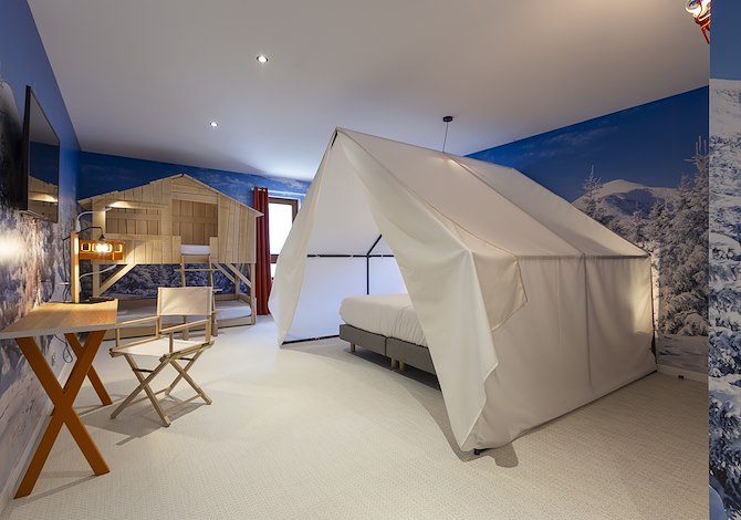 Tent Room 4 persons (2ad&2child) - Hôtel Base Camp Lodge - Bourg Saint Maurice