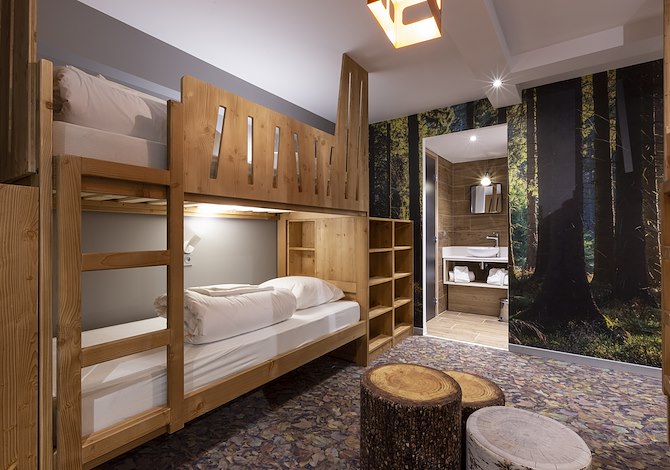 1 Bed for 1 person in a dormitory of 10 people Half board - Hôtel Base Camp Lodge - Les Deux Alpes Venosc