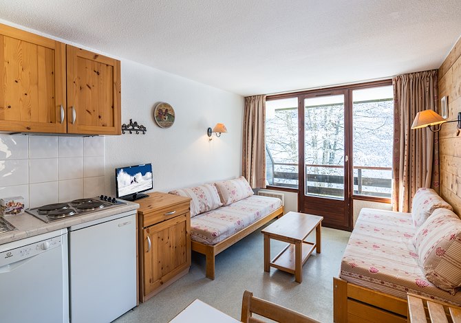 2 Pièces 5 personnes - Résidence Vacanceole ~ Le Grand Morillon - Morillon 1100 Les Esserts