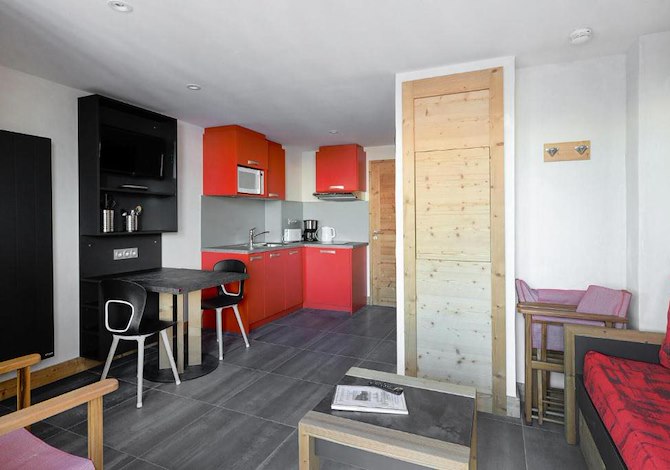 Studio 2 people - travelski home select - Residence Backgammon - Plagne - Les Coches