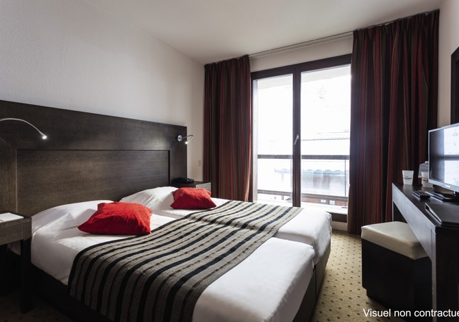 Room for 2 adults 2 single beds Half Board - Hotel Tignes Le Diva - Tignes Val Claret