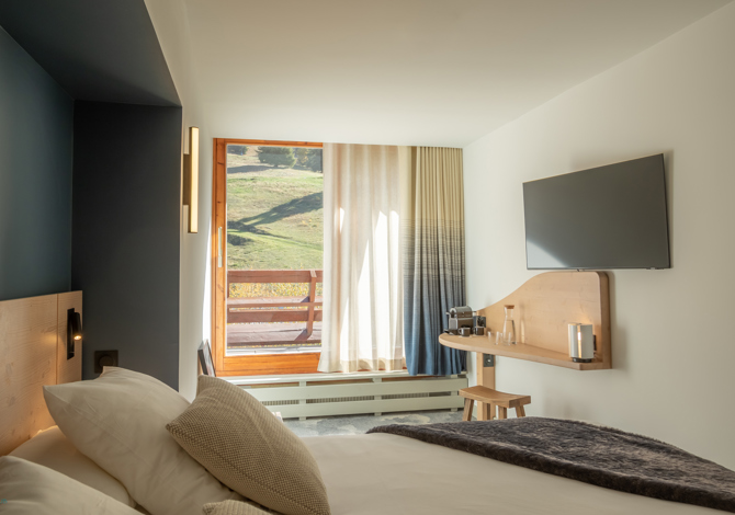Superior Mountain View Room for 2 People with Balcony - Hôtel La Cachette 4* - Les Arcs 1600
