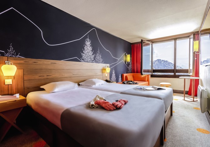 Classique 3-person room with breathtaking view for 1 adult and 1 child under 12, full board - Belambra Clubs Avoriaz - Les Cimes du Soleil - All inclusive - Avoriaz