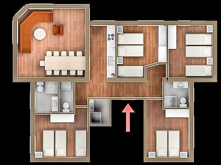 Apartment 5 rooms 11 persons Comfort - Apartment Alpin - Solden