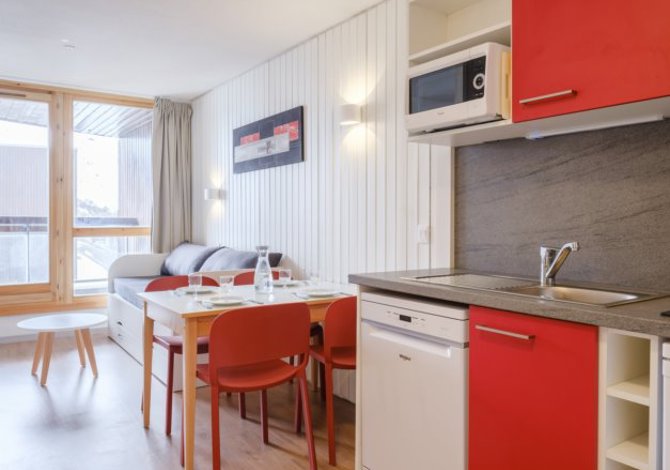 2-room apartment 4/5 people slopes view Building B non-refundable - travelski home select - Residence Les Lys - Les Menuires Reberty 1850