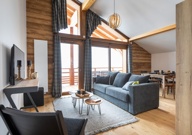 3 Rooms 8 Guests Premium with cabin area - Résidence L'Altarena - Les Saisies