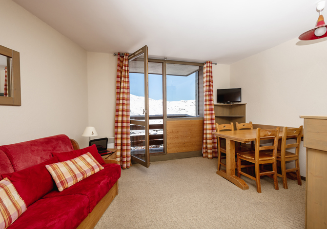Studio 4 personnes avec lit gigogne - Résidence le Chamois d'Or 3* - Val Thorens