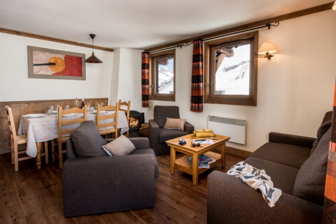 4 Rooms 6 people with fireplace - Résidences Village Montana 4* - Tignes 2100 Le Lac