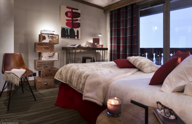 Bedroom 2 people - Hôtel Village Montana 4* - Tignes 2100 Le Lac
