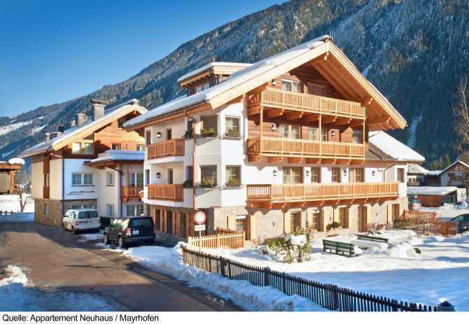 Apartment 1 room 2 adults with Halfboard - Hotel Appartements Neuhaus - Mayrhofen