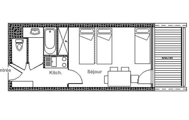 Apartements CHAVIERE - Les Menuires Croisette