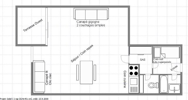 Apartements NEIGE ET SOLEIL - Plan Peisey