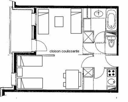 Appartment Lauzière-Dessus G120 - Valmorel