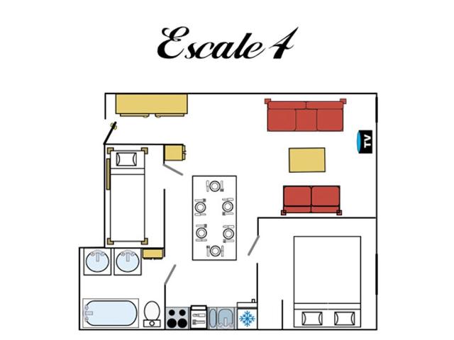 Cozy central apartment, 4-5 ppl, WIFI, near slopes FR-1-519-3 - Val d'Isère Centre
