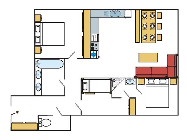 Apartment Val-d'Isère, 2 bedrooms, 6 persons - Val d'Isère Centre