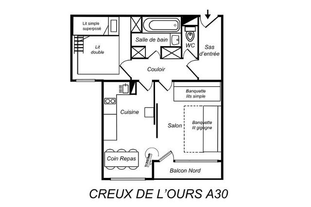 Apartements CREUX DE L OURS A - Méribel Mottaret 1850