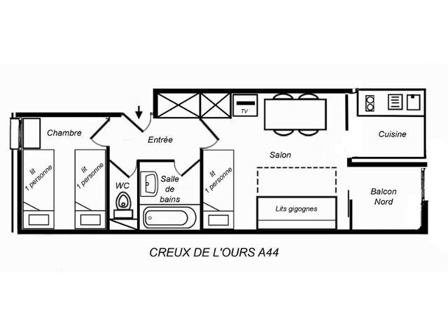 Apartements CREUX DE L OURS A - Méribel Mottaret 1850