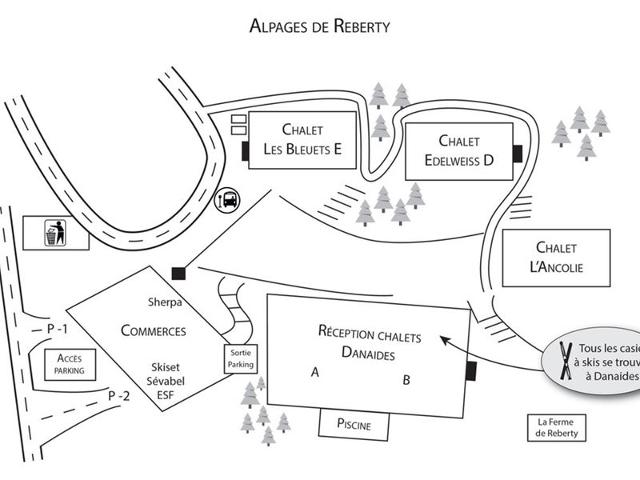 Stunning 2BR Apt in Reberty 2000: Ski-in/Ski-out, Parking, Pool, Spa, Sauna, Sleeps 6 FR-1-178-366 - Les Menuires Reberty 2000