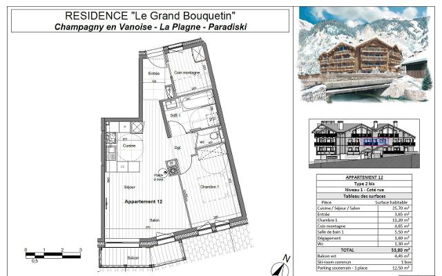 Apartements LE GRAND BOUQUETIN - Plagne - Champagny en Vanoise