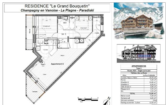 Apartements LE GRAND BOUQUETIN - Plagne - Champagny en Vanoise