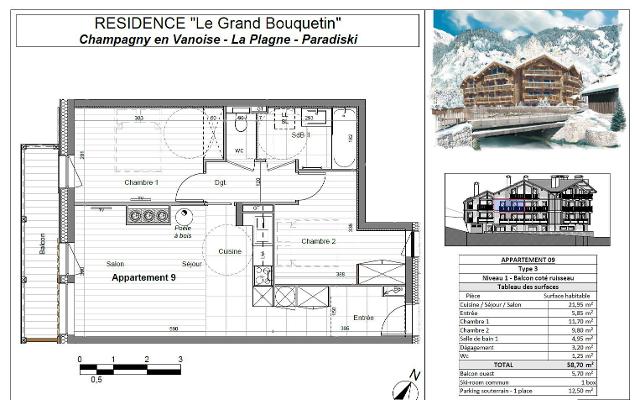 Apartements LE GRAND BOUQUETIN - Plagne - Champagny en Vanoise