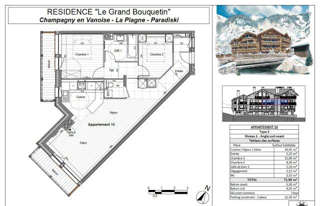 Apartements LE GRAND BOUQUETIN - Plagne - Champagny en Vanoise