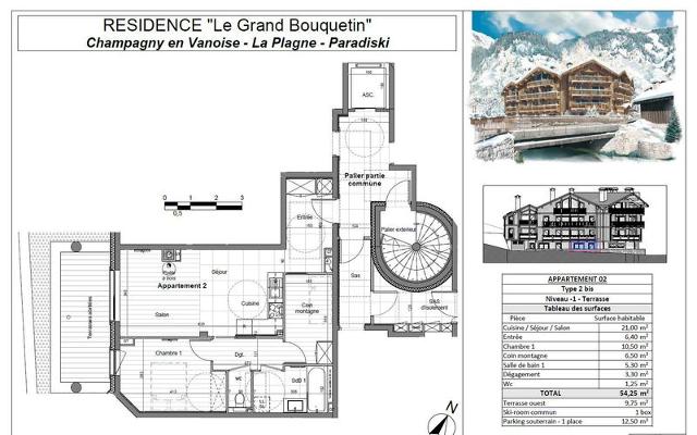 Apartements LE GRAND BOUQUETIN - Plagne - Champagny en Vanoise