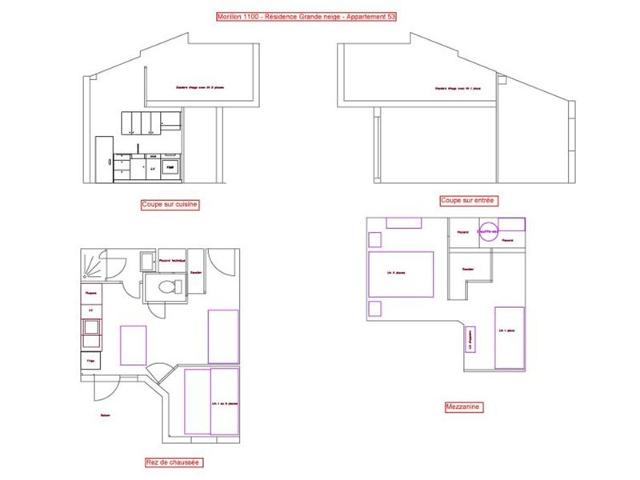 Renovated 2-Room Apartment with Mezzanine, Sleeps 6, 100m from Slopes - Morillon 1100 FR-1-412-82 - Morillon Village