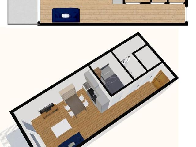 Modern Studio with Balcony, Ski-In/Ski-Out, and Free WiFi in Val-d'Isère FR-1-694-231 - Val d'Isère Centre
