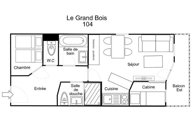 Apartements GRAND BOIS A - La Tania