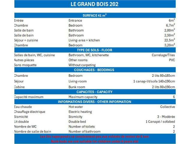 Apartements GRAND BOIS A - La Tania