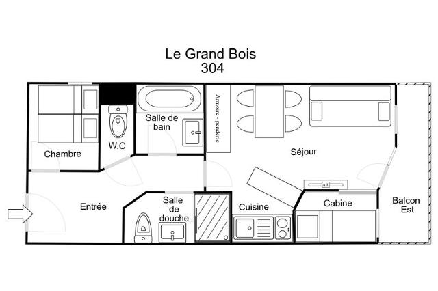 Apartements GRAND BOIS A - La Tania