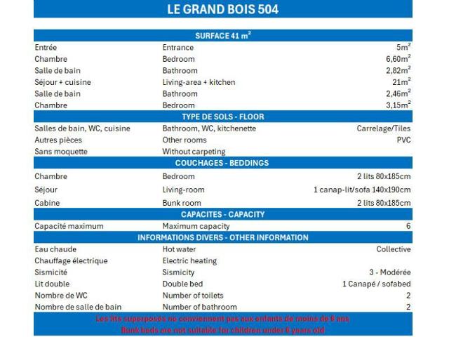Apartements GRAND BOIS A - La Tania